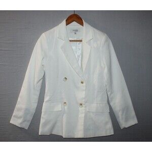 Charlotte Russe White Sleeve Crossover Blazer Extra Small Lined Career Office